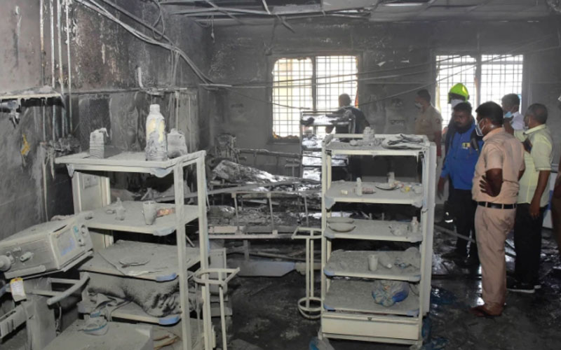 Kebakaran Rumah Sakit Covid di India Terulang, 11 Orang Tewas